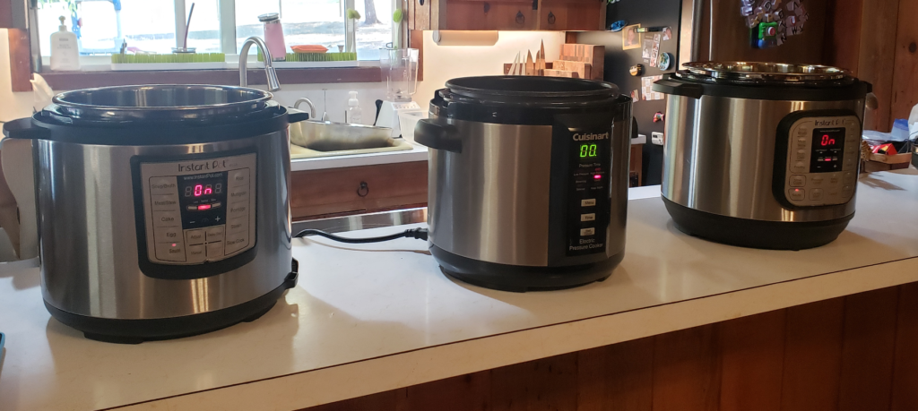 Instant Pots lined up