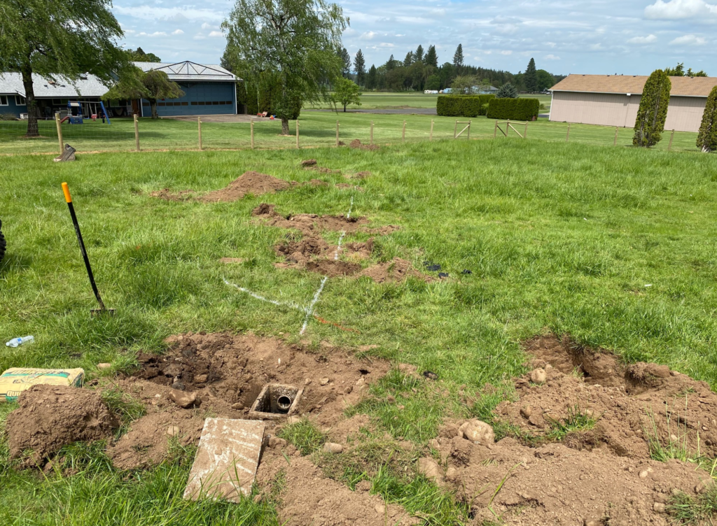 Septic drainage lines 